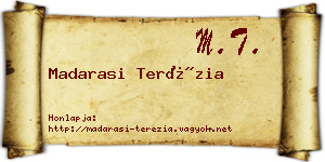 Madarasi Terézia névjegykártya